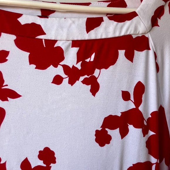 Red and White Talbot's Knit Top L - Picture 3 of 4